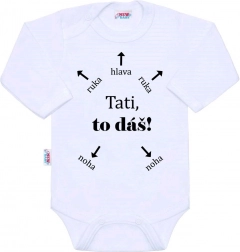 Baby bodysuit with print New Baby Daddy, you can do it! size 74 (6–9 months)