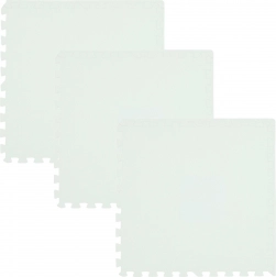 HUMBI schuimvloermat 180 × 60, grote waterdichte puzzel, veilig voor kinderen, wit (3 stuks)