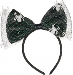 Haarband met strik en spinnen