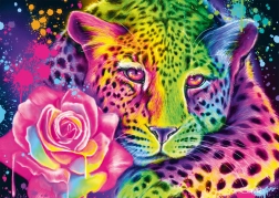 Puzzle SCHMIDT Leopard Neon 1000 pieces