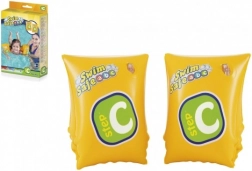 Opblaasbare Swim Safe zwembandjes geel 2 kamers 25x15 cm in doos 12x19,5 cm voor 3-6 jaar