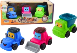 Set of Farm Vehicles for Toddlers Rubber Soft Material