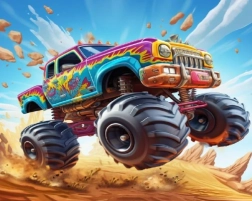 Diamantschilderen monstertruck 30 × 40 cm