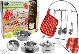 Set de casseroles en acier inoxydable pour enfants, 23 pièces