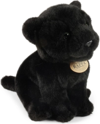 Plush Black Panther sitting 23 cm ECO-FRIENDLY