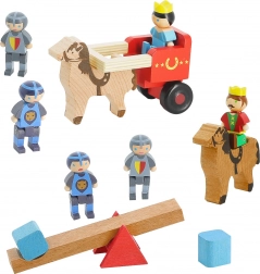 Jeujura houten figuren Koning, Koningin en Ridders