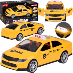Kids' taxi car with lights and sounds and opening doors