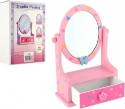 Boîte à bijoux en bois avec miroir pour petites princesses