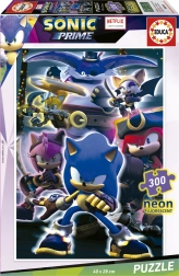 Glowing Puzzle Sonic Prime 300 Pieces