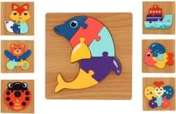 Houten inlegpuzzel Dierenmix soorten