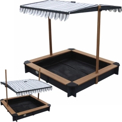 Wooden Sandbox with Adjustable Roof and Benches AXI