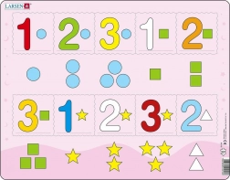 Educational Puzzle Counting to Three 10 Pieces
