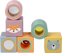 Sensorische houten blokken voor kleine ontdekkers