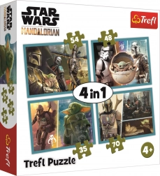 Puzzel 4-in-1 MANDALORIAN en zijn wereld (35–70 stukjes) TREFL