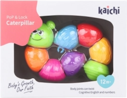 Koppelbare plastic rups met rammelaar voor kinderen 12m+