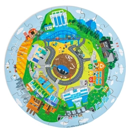 Ronde houten puzzel Recyclage – BIGJIGS TOYS