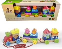 Opvouwbare houten trein voor kinderen