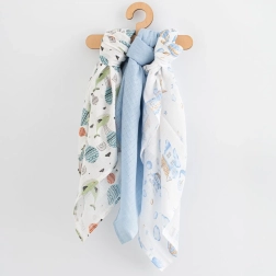 Katoenen luiers met print voor jongens 70 × 80 cm, 3 stuks