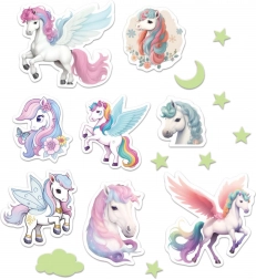 Lichtgevende muurdecoratie eenhoorn