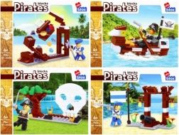 Jeu de construction pirates avec accessoires – 4 variantes