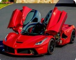 Diamanten mozaïek – rode auto