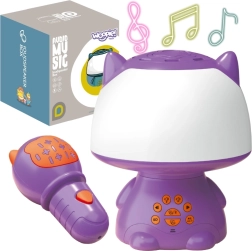Woopie multifunctional RGB lamp with Bluetooth speaker and karaoke, purple