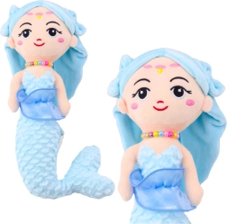 Plush Mermaid with Blue Beads 32 cm