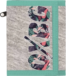 Textielen portemonnee OXY Grey Tropical met klittenbandsluiting