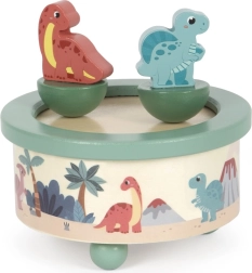 Kleine muziekdoos met dinosaurussen