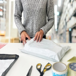 Witte polyethyleen verzendzakken A3 310 × 420 mm, verpakking 50 stuks