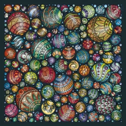 Vierkante puzzel Palapeli – kleurrijke knikkers, 248 stukjes