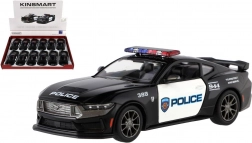 metalen automodel Ford Mustang Dark Horse Police 2024 1:38 met terugtrekmechanisme, 13 cm