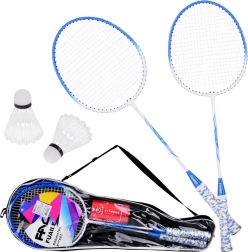 Complete Badminton Set: Rackets + 2 Shuttlecocks with Case