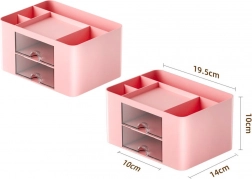 Roze bureau-organizer met lades