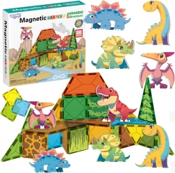 Magnetische bouwset 7,5 cm dinosaurussen 30 stuks WOOPIE