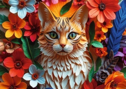 Puzzle papier art : chat 1000 pièces