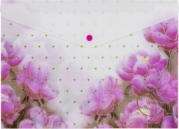 Documentenmap met drukknoop A4 met print – mix van motieven, verpakking 12 stuks