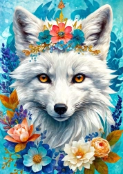 Puzzle Blooming Snow Fox 1000 Pieces