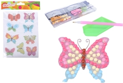 Creative set diamond stickers butterflies