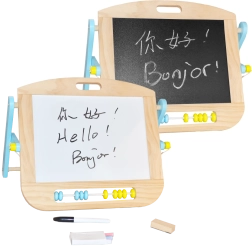 2Kids Toys magnetisch dubbelzijdig bureaubord met telraam