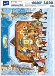 Raamfolie kerst Josef Lada
