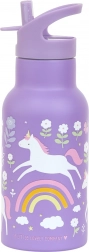 A Little Lovely Company - roestvrijstalen fles 350 ml - Eenhoorns en Regenboog
