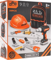 Kids' Tool Set in Backpack, 30 pcs with Interactive Cordless Drill