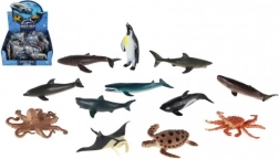 Zeemonsters van plastic 8-10 cm mix van soorten in box
