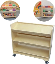 Masterkidz verrijdbaar rek met 3 schappen voor accessoires voor STEM-bord 800 × 800