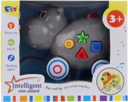 Hippopotame à tirer à piles pour enfants