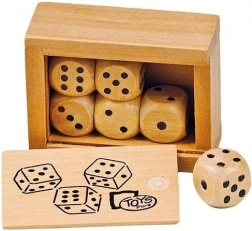 Houten dobbelstenen in doosje - GOKI