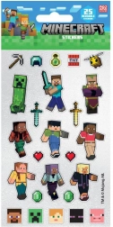 glitterstickers minecraft – 25 stuks