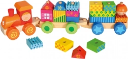 Bino wooden train with houses