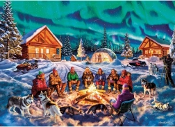 Puzzle Night with Northern Lights 1000 Pieces GIBSONS